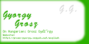 gyorgy grosz business card